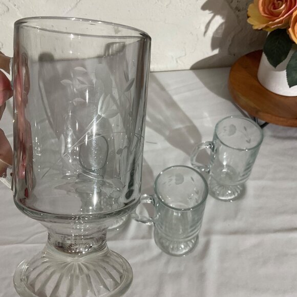 Vintage Princess House Heritage Design Irish Coffee Mugs set of 4 - Picture 2 of 4